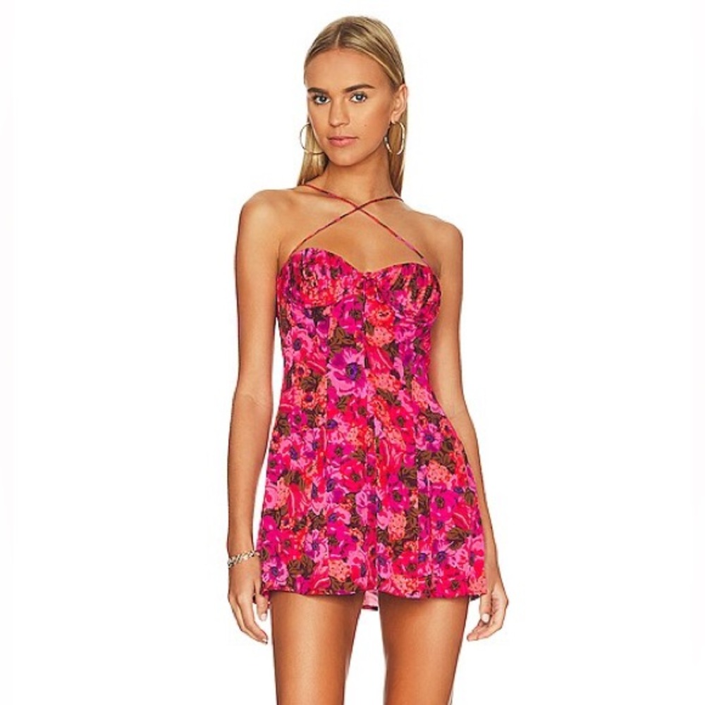 FOR LOVE & LEMONS Wendy Floral Mini Dress (size XS) NWT
